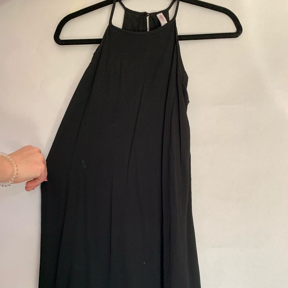 Thin black strappy dress